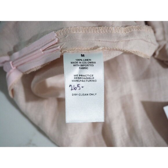The Femm, Kaiya Rose Pink 100% Linen Shorts $265 NWT! US Size M - Picture 11 of 12